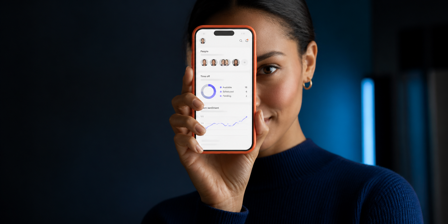 Oveerpeople Business dashboard on mobile